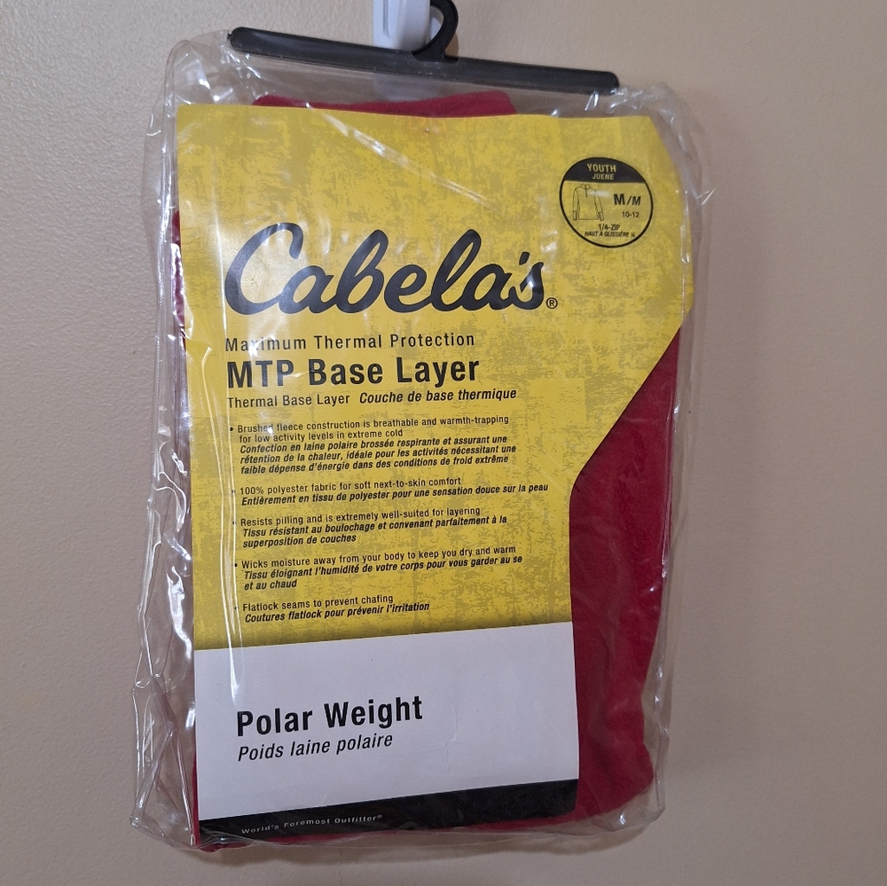 New Cabela's FleeceBase Layer Quarter Zip Pullover Sweater
